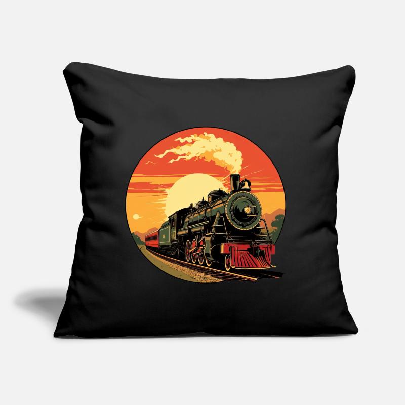 Train - Conception ferroviaire Coussin et housse de 45 x 45 cm