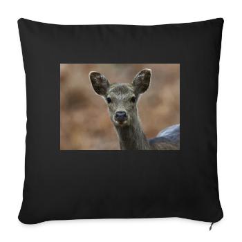 000 3532 NEF - Sofa pillow with filling 45cm x 45cm - black - Front