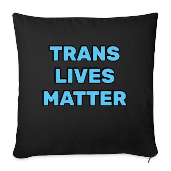 Trans-Leben zählen - Sofakissen mit Füllung 45 x 45 cm - Schwarz - Vorne