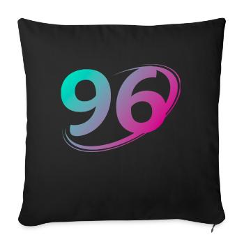 Numéro 96 multicolore - Coussin et housse de 45 x 45 cm - noir - Devant