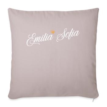 Emilia Name for Women Kids Toddlers - Emilia - Sofa pillow with filling 45cm x 45cm - light taupe - Front
