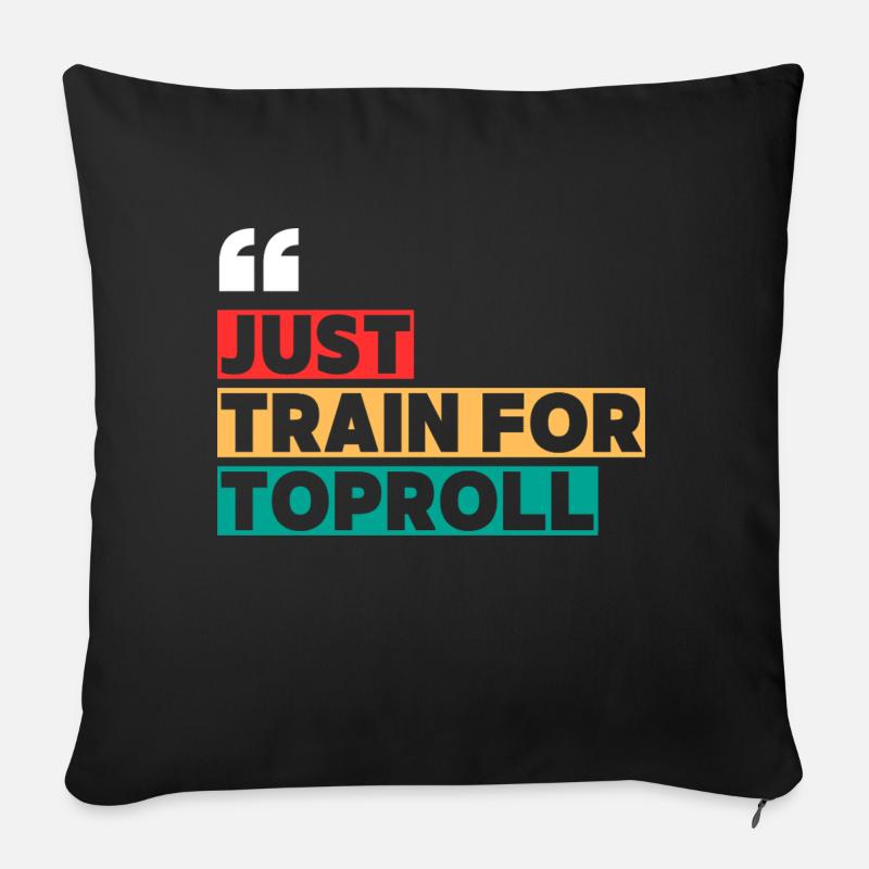 just train toproll - Sofakissen mit Füllung 45 x 45 cm - Schwarz