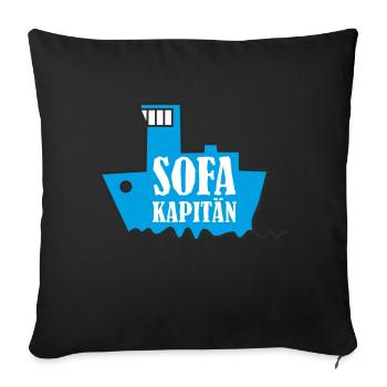 Sofakapitän couchpotato ruhig schmusebär - Sofakissen mit Füllung 45 x 45 cm - Schwarz - Vorne