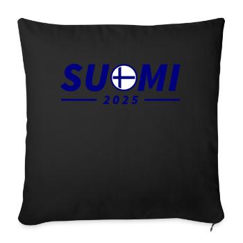 Finlande 2025 Suomi - Coussin et housse de 45 x 45 cm - noir - Devant