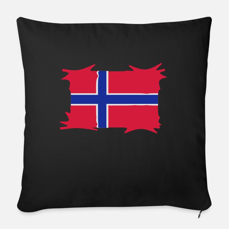 norwegen3 - Sofakissen mit Füllung 45 x 45 cm - Schwarz