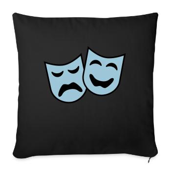 theater_2c - Sofa pillow with filling 45cm x 45cm - black - Front