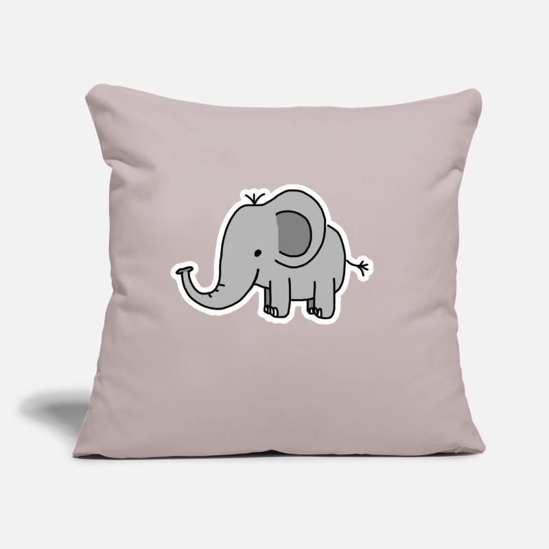 Elefant Sofakissen mit Füllung 45 x 45 cm