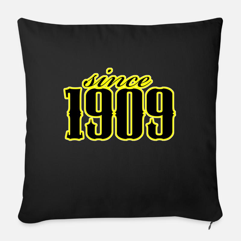 since 1909 (black) - Sofa pillow with filling 45cm x 45cm - black