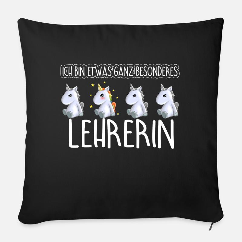LEHRERIN - Toll - Sofakissen mit Füllung 45 x 45 cm - Schwarz