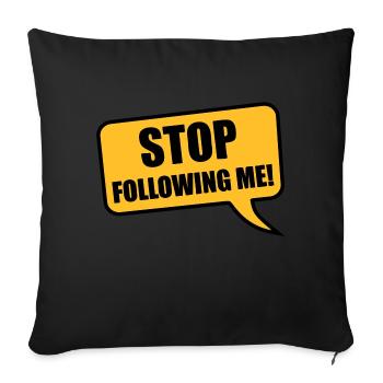 stop - Sofa pillow with filling 45cm x 45cm - black - Front