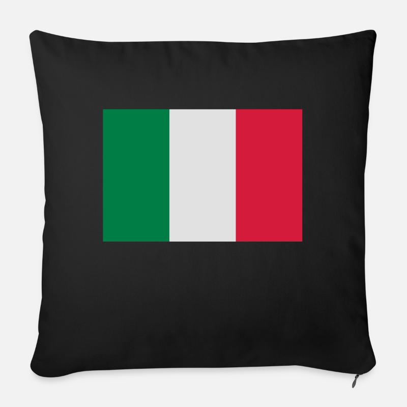 drapeau_italie - Coussin et housse de 45 x 45 cm - noir