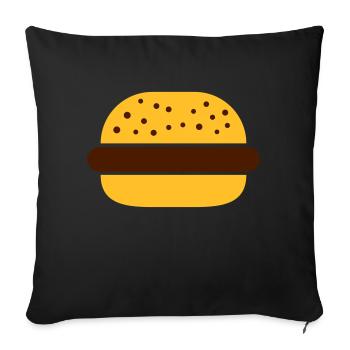 Hamburger - Coussin et housse de 45 x 45 cm - noir - Devant