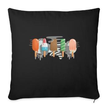 Eis am Stiel - Sofakissen mit Füllung 45 x 45 cm - Schwarz - Vorne