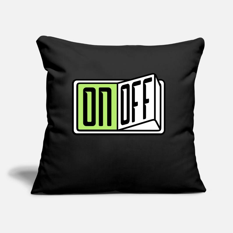 on off interrupteur bouton bouton activer désactiver Coussin et housse de 45 x 45 cm