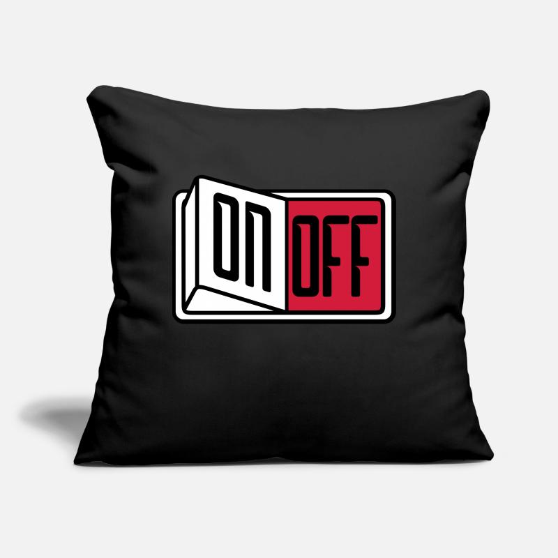 off on switch button button turn off Sofa pillow with filling 45cm x 45cm