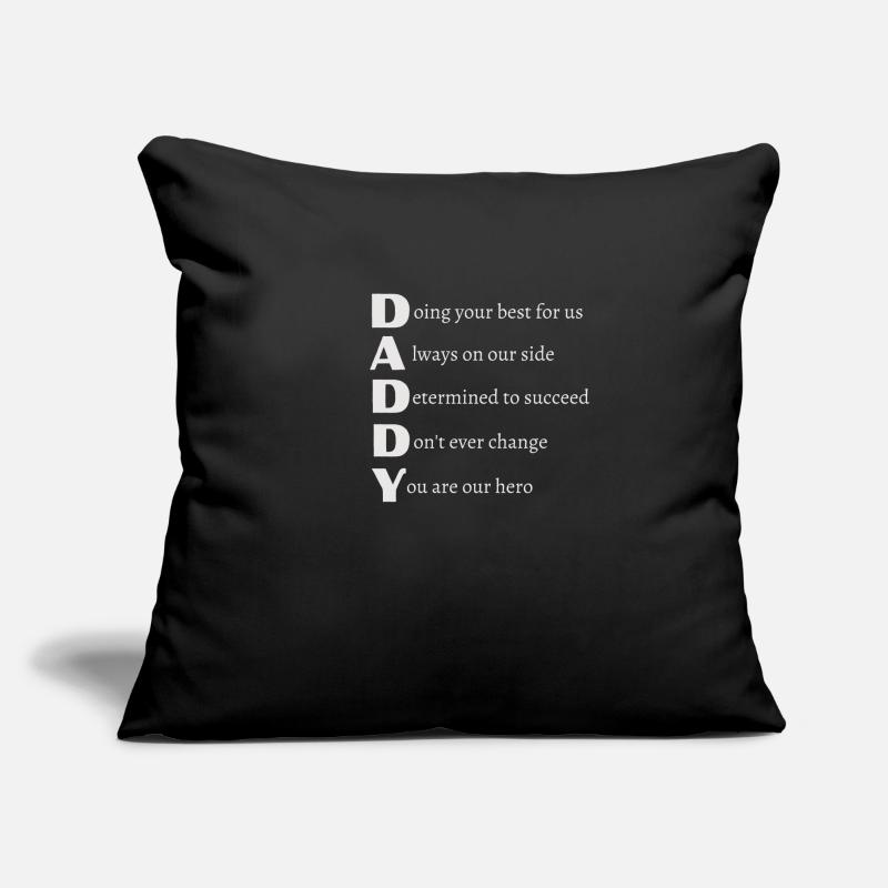 DADDY Poem with Grey Text Sofa pillow with filling 45cm x 45cm