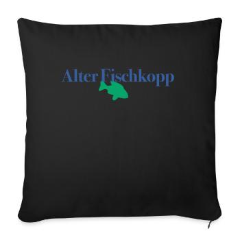 Alter Fischkopp - Sofakissen mit Füllung 45 x 45 cm - Schwarz - Vorne