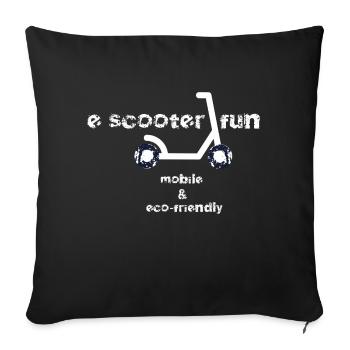 E Scooter Fun - Sofa pillow with filling 45cm x 45cm - black - Front