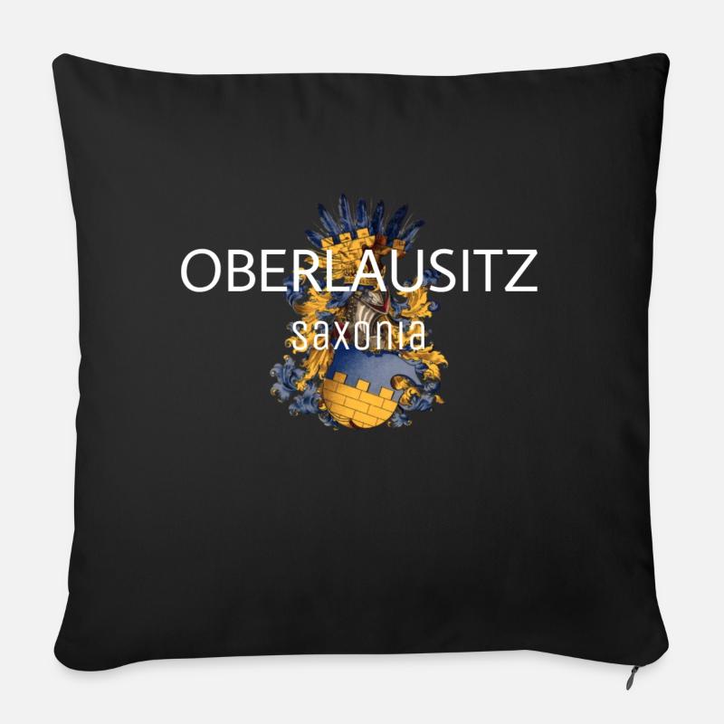 Oberlausitz - Sofakissen mit Füllung 45 x 45 cm - Schwarz