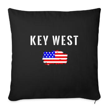 Key West USA Vacation America Flag Florida - Sofa pillow with filling 45cm x 45cm - black - Front