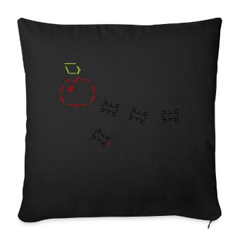 ASCII ANTS - Sofa pillow with filling 45cm x 45cm - black - Front