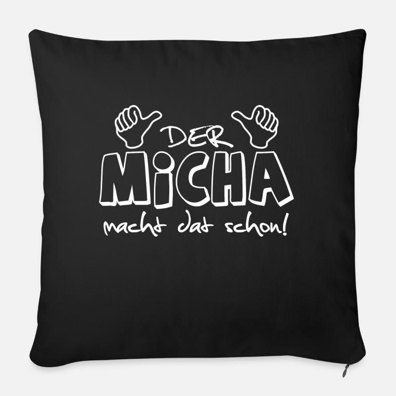 micha - Sofakissen mit Füllung 45 x 45 cm - Schwarz