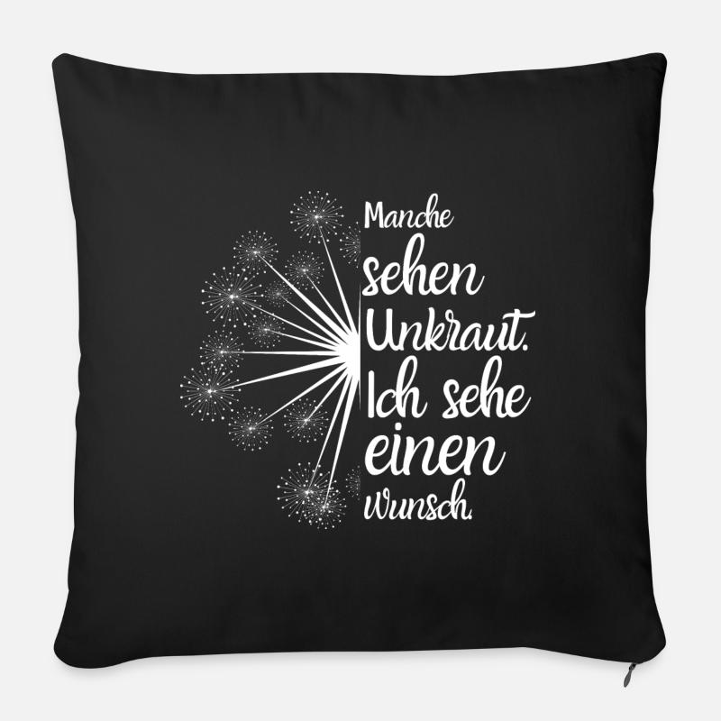 Manche sehen Unkraut Gärtner Hobbygärtner - Sofakissen mit Füllung 45 x 45 cm - Schwarz