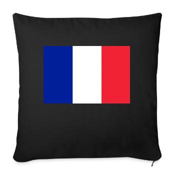 Drapeau français - Coussin et housse de 45 x 45 cm - noir - Devant