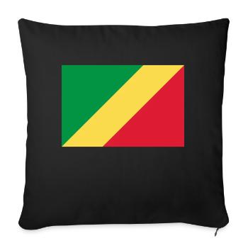 Drapeau Congo / Congo flag - Coussin et housse de 45 x 45 cm - noir - Devant