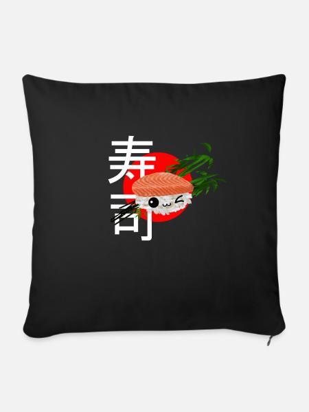 Sushi - Sofakissen mit Füllung 45 x 45 cm - Schwarz