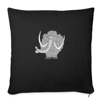 Dino 12 - Sofa pillow with filling 45cm x 45cm - black - Front