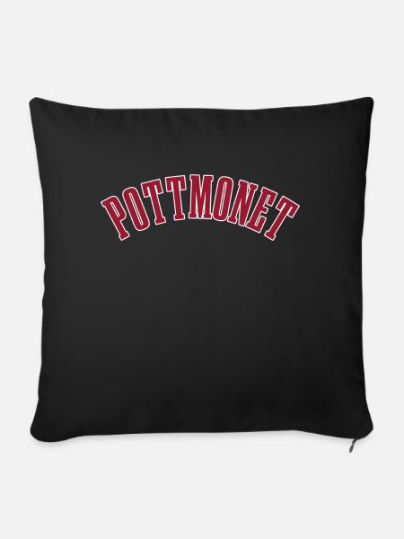 POTTMONET RED - Sofakissen mit Füllung 45 x 45 cm - Schwarz
