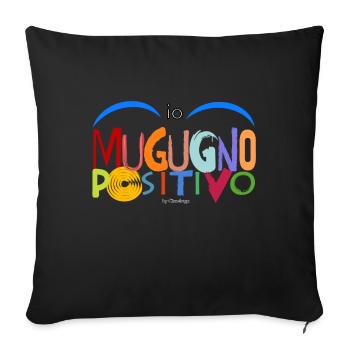 Io mugugno positivo by Cinodrago - Coussin et housse de 45 x 45 cm - noir - Devant