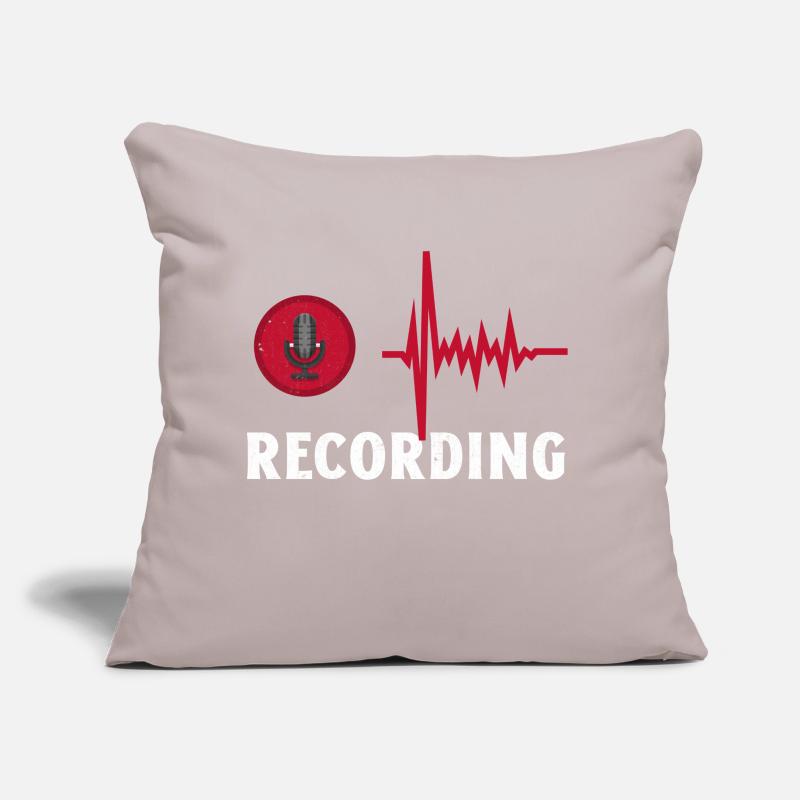 Recording. Cool Microphone Recording Studio Sofa pillow with filling 45cm x 45cm