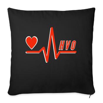 Aides sur place - HVO - Premier intervenant - Coussin et housse de 45 x 45 cm - noir - Devant