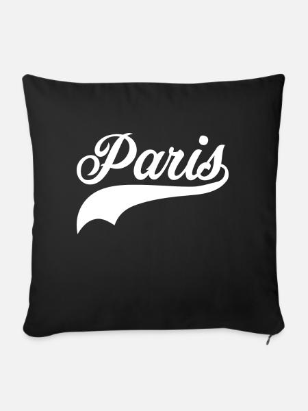paris swoosh - Sofakissen mit Füllung 45 x 45 cm - Schwarz