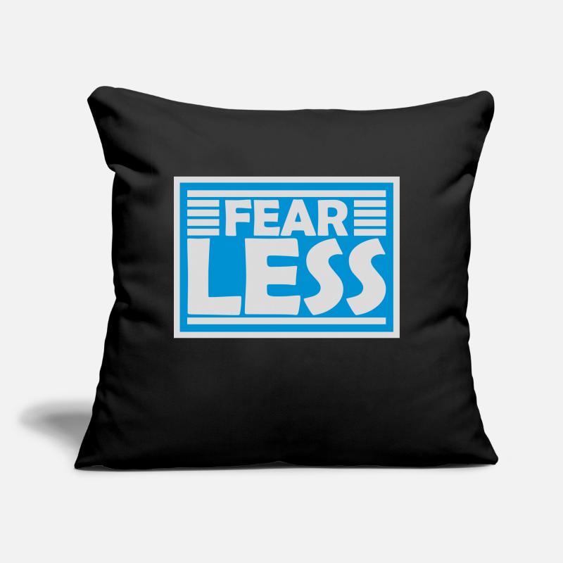 fearless Text Zitat Design Sofakissen mit Füllung 45 x 45 cm