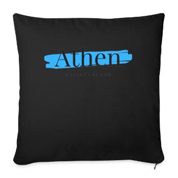 Athen - Sofakissen mit Füllung 45 x 45 cm - Schwarz - Vorne