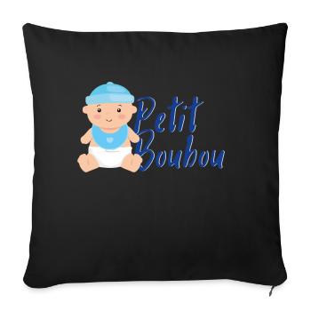 Petit Boubou - Coussin et housse de 45 x 45 cm - noir - Devant