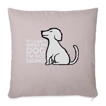 Citation Apportez mon chien - Coussin et housse de 45 x 45 cm - taupe clair - Devant