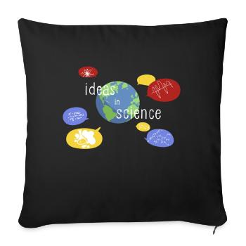 sur fond noir - Coussin et housse de 45 x 45 cm - noir - Devant