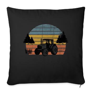 Traktor Vintage - Sofakissen mit Füllung 45 x 45 cm - Schwarz - Vorne