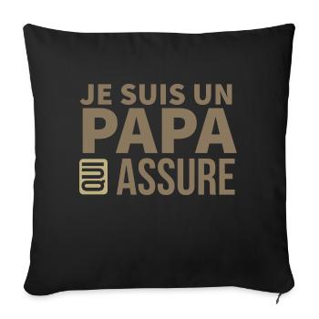 Un papa qui assure 2 - Coussin et housse de 45 x 45 cm - noir - Devant