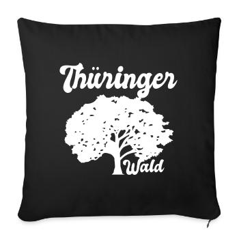 Thüringer Wald Thüringen Heimat Erfurt Wandern - Sofakissen mit Füllung 45 x 45 cm - Schwarz - Vorne