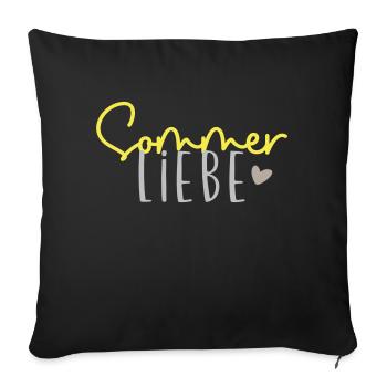 Sommer Liebe - Sofakissen mit Füllung 45 x 45 cm - Schwarz - Vorne