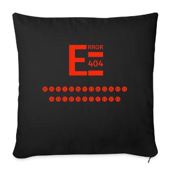 -404- - Sofakissen mit Füllung 45 x 45 cm - Schwarz - Vorne