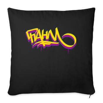 Duisburg RAHM Graffiti Shirt Style streetart urbain - Coussin et housse de 45 x 45 cm - noir - Devant