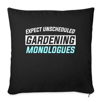 EXPECT UNSCHEDULED GARDENING MONOLOGUES - Sofakissen mit Füllung 45 x 45 cm - Schwarz - Vorne