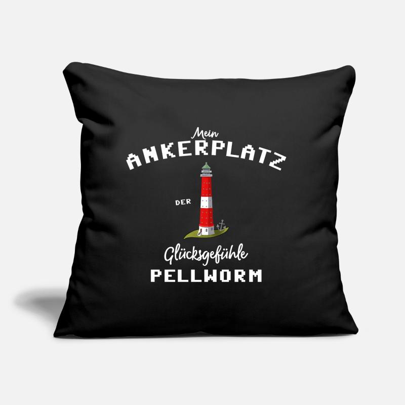 Pellworm , Ankerplatz der Glücksgefühle Sofakissen mit Füllung 45 x 45 cm