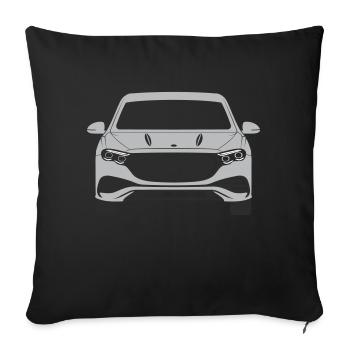 E Class Front Silhouette - Sofakissen mit Füllung 45 x 45 cm - Schwarz - Vorne